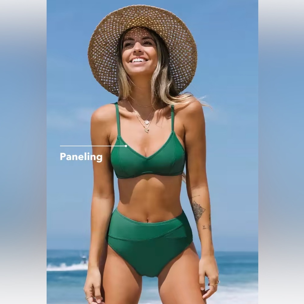 Green Cupshe High-waisted Bikini Set
